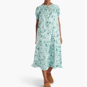NWT Hill House Caroline Nap Dress In Ski Chalet Green